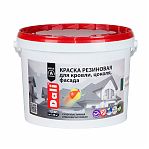 Краска резиновая DALI для кровли, цоколя, фасада, глубокоматовая, коричневая 12 кг