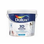 Краска Dulux 3D White ослепительно белая, матовая, для стен и потолков, 5 л