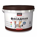Краска VGT ВД-АК-1180 фасадная для окраски минеральных оснований, матовая, белоснежная 15 кг