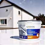 Краска акриловая Лакра 0007548 фасадная, суперстойкая, белоснежная, матовая, 6.5 кг