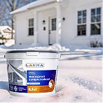 Краска акриловая Лакра 0007548 фасадная, суперстойкая, белоснежная, матовая, 6.5 кг