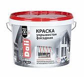 Краска DALI укрывистая фасадная износостойкая акриловая матовая белая 9л