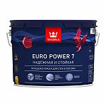 Краска латексная Tikkurila Euro Power 7, для стен и потолков, матовая, белая, 9 л