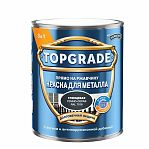 Краска TOPGRADE для металла, прямо на ржавчину 3 в 1, глянцевая гладкая темно-серая RAL 7016, 2 л