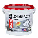 Краска резиновая DALI для кровли, цоколя, фасада черная 6 кг