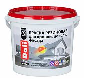 Краска резиновая Рогнеда DALI для кровли, цоколя, фасада зеленая 6 кг