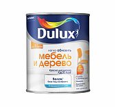 Краска Dulux мебель и дерево, 2 в 1, интерьерная, матовая, База 1, 0.75 л