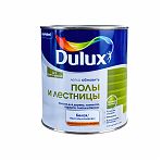 Краска Dulux полы и лестницы, 2 в 1, для дерева, ламината, паркета, плитки и бетона, полуглянцевая, база BW, 0,75 л