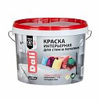 Краска DALI интерьерная для стен и потолков универсальная, База А белая 9 л 28237
