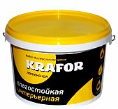 Краска интерьерная  Krafor ВД латексная, влагостойкая, белая, матовая, 6.5 кг