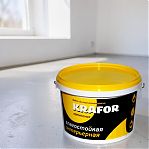 Краска интерьерная  Krafor ВД латексная, влагостойкая, белая, матовая, 6.5 кг