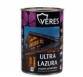 Пропитка декоративная VERES Ультра Лазурь № 30 Золотой бор, защита древесины, шелковисто-глянцевый, 0.9 л