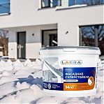 Краска акриловая Лакра 8306490 фасадная, суперстойкая, белоснежная, матовая, 14 кг