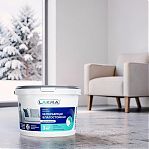 Краска акриловая Лакра 8306463 интерьерная влагостойкая, белоснежная, матовая, 3 кг