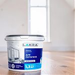  Краска акриловая Лакра 8306459 для потолков, белоснежная, матовая, 1.3 кг