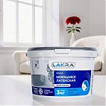 Краска латексная Лакра 8306485 моющаяся, белоснежная, матовая, 3 кг