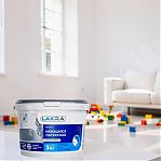 Краска латексная Лакра 8306485 моющаяся, белоснежная, матовая, 3 кг