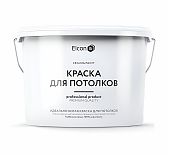 Краска Elcon на водной основе для потолков, матовая, белая, 2.5 л