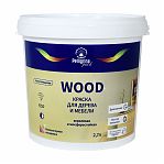 Краска Pelligrina Pearl Wood атмосферостойкая для дерева и мебели, акриловая, полуглянцевая, База С, бесцветная, 2.7 л