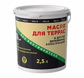 Масло Poli-R  для террас и других деревянных конструкций, полуматовое, Бесцветное, 2.5 л