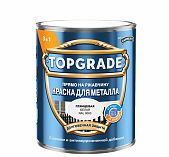 Краска TOPGRADE для металла, прямо на ржавчину 3 в 1, глянцевая гладкая белый RAL 9003,  0.75л
