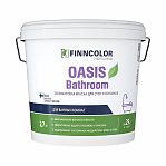 Краска Finncolor Oasis Bathroom для стен и потолков для ванных комнат, База А белый 2,7л