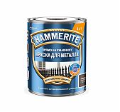 Краска Hammerite для металла прямо на ржавчину, 3 в 1, гладкая коричневая RAL 8017, 2 л