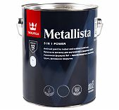 Краска Tikkurila Metallista по ржавчине 3в1, глянцевая, бесцветная, база C,  2.3 л