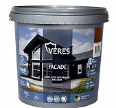 Краска Veres Faсade, для деревянных фасадов, акриловая, матовая, мокачино  2.7 л