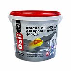 Краска резиновая Dali для кровли, цоколя, фасада, глубокоматовая, зеленый мох RAL 6005, 6 кг