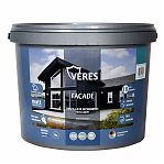 Краска Veres Faсade, для деревянных фасадов, акриловая, матовая, база А  белая 9 л