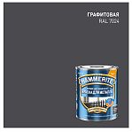Краска Hammerite для металла 3 в 1, прямо на ржавчину, графитовая RAL 7024, 0.75 л