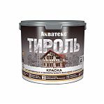 Краска акриловая Акватекс Тироль для деревянных и минеральных фасадов и интерьеров, База А, матовый, белый, 2.5 л