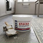 Краска Моя Краска для стен и потолков, водно-дисперсионная, интерьерная, белая, 3 кг