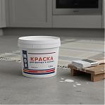 Краска Моя Краска для ванных и кухонь, влагостойкая, моющаяся, белая, 1.2 кг