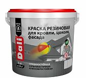 Краска резиновая Dali для фасада, кровли, цоколя, серый графит RAL 7024, 6 кг