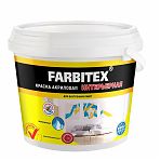Краска акриловая Farbitex интерьерная, быстросохнущая, матовая, белоснежная, 3 кг