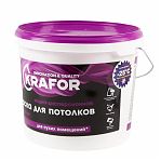 Краска акриловая Krafor, для потолков, водно–дисперсионная, матовая, супербелая, 6.5 кг