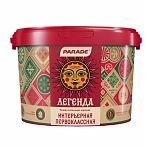 Краска латексная Parade Легенда Интерьерная первоклассная, матовая, белая, База А, 2.5 л