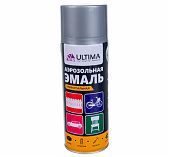 Эмаль аэрозольная ULTIMA ULT001 алкидная, с металлическим эффектом, серебряный, 520 мл