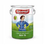Краска Казачка МА-15, масляная, износостойкая, глянцевая, сурик 6 кг