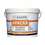Краска Лакра, для наружных работ, суперстойкая, фасадная, матовая, белая 3 кг