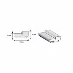 Коробка дверная сэндвич МДФ Snow Melinga 2070 х 70 х 32 мм, 031-2324