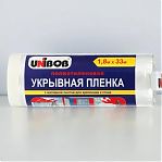 Пленка укрывная Unibob 211784 с малярной лентой, полиэтилен, рулон 1.8х33 м