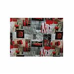 Клеёнка столовая Grace Черешня, ПВХ на нетканой основе, ширина 1370 мм, толщина 0.2 мм