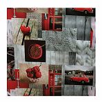 Клеёнка столовая Grace Черешня, ПВХ на нетканой основе, ширина 1370 мм, толщина 0.2 мм