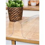 Клеенка столовая Силикон, прозрачная, ширина 1400 мм, толщина 0.2 мм