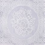 Клеенка на стол ажурная Top Lace, ширина 137 см, толщина 0.2 мм, цвет белый