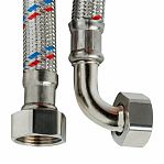 Подводка для воды TST Gigant 1" угловая, гибкая, длина 100 см, резьба гайка-гайка