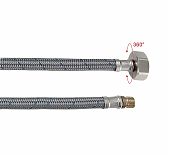 Подводка для воды Gappo 1/2"  G91-60 гибкая, для смесителя, длина 60 см, резьба гайка-штуцер